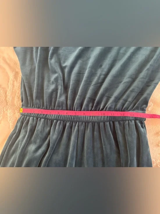 Anthropologie Velvet Jumpsuit in Teal Blue - Picture 12 of 12